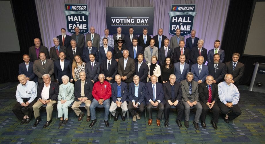 CHARLOTTE, NC - MAY 22: 2019 The voting panel poses for a photo before the NASCAR Hall of Fame Voting Day at the Charlotte Convention Center on May 22, 2019 in Charlotte, North Carolina. (Photo by Jason Miczek/Getty Images) | Getty Images