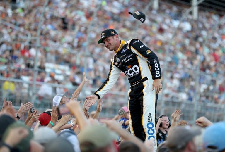 CHARLOTTE, NORTH CAROLINA - MAY 18: Clint Bowyer, driver of the #14 Toco Warranty Ford, during driver introductions before the Monster Energy NASCAR Cup Series All-Star Race at Charlotte Motor Speedway on May 18, 2019 in Charlotte, North Carolina. (Photo by Streeter Lecka/Getty Images) | Getty Images
