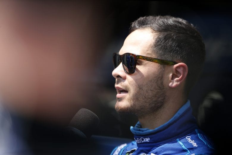 CHARLOTTE, NORTH CAROLINA - MAY 23: Kyle Larson, driver of the #42 Credit One Bank Chevrolet, stands in the garage area during practice for the Monster Energy NASCAR Cup Series Coca-Cola 600 at Charlotte Motor Speedway on May 23, 2019 in Charlotte, North Carolina. (Photo by Brian Lawdermilk/Getty Images) | Getty Images