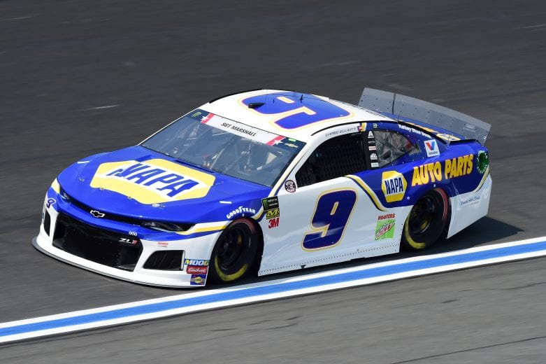 CHARLOTTE, NORTH CAROLINA - MAY 23: Chase Elliott, driver of the #9 NAPA Auto Parts Chevrolet, practices for the Monster Energy NASCAR Cup Series Coca-Cola 600 at Charlotte Motor Speedway on May 23, 2019 in Charlotte, North Carolina. (Photo by Jared C. Tilton/Getty Images) | Getty Images