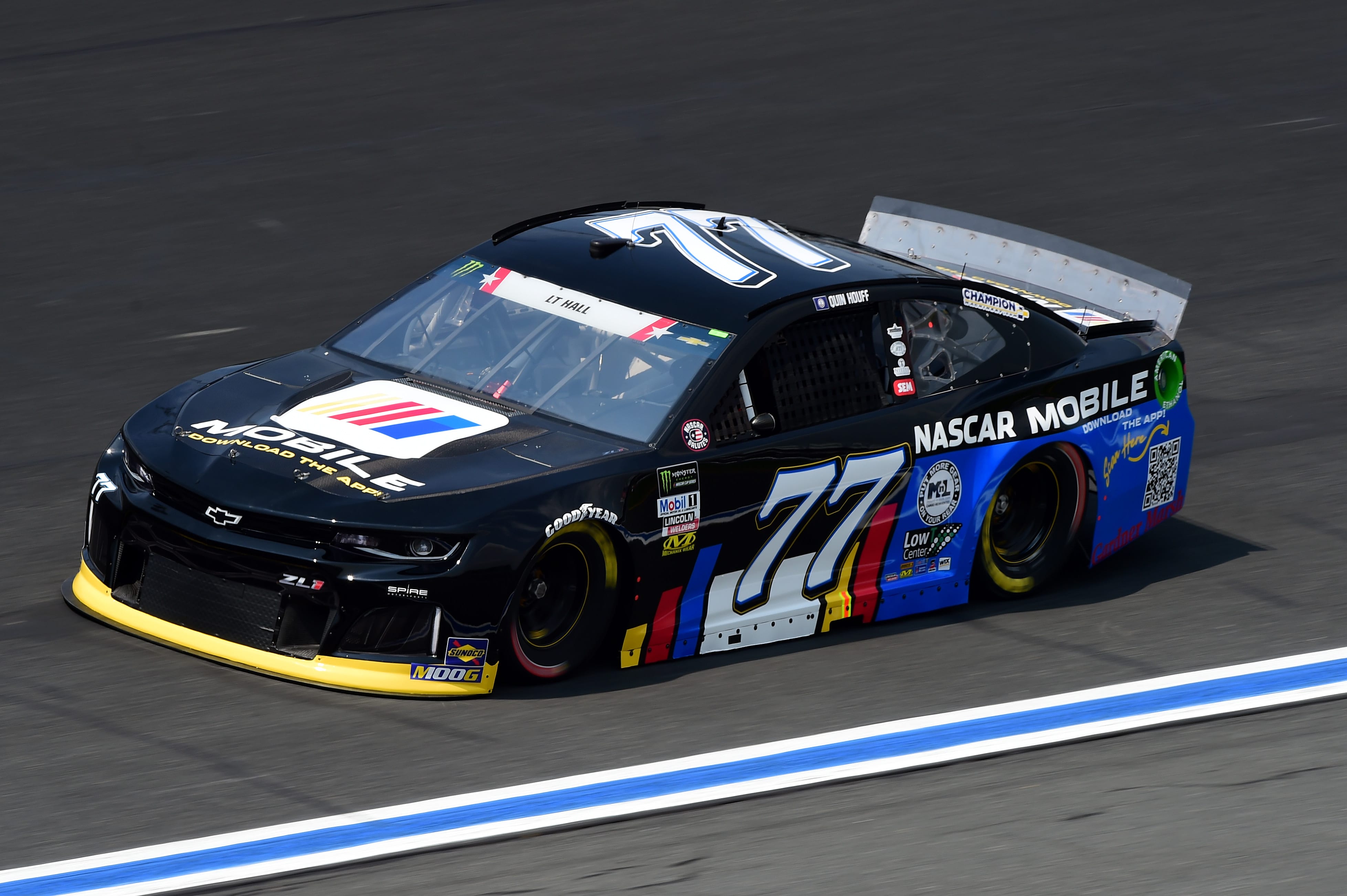 CHARLOTTE, NORTH CAROLINA - MAY 23: Quin Houff, driver of the #77 NASCAR Mobile App Chevrolet, practices for the Monster Energy NASCAR Cup Series Coca-Cola 600 at Charlotte Motor Speedway on May 23, 2019 in Charlotte, North Carolina. (Photo by Jared C. Tilton/Getty Images) | Getty Images