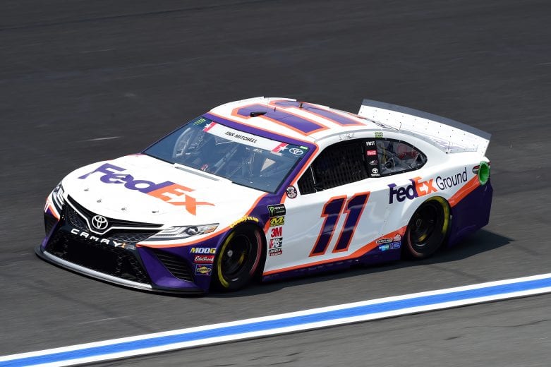 CHARLOTTE, NORTH CAROLINA - MAY 23: Denny Hamlin, driver of the #11 FedEx Ground Toyota, practices for the Monster Energy NASCAR Cup Series Coca-Cola 600 at Charlotte Motor Speedway on May 23, 2019 in Charlotte, North Carolina. (Photo by Jared C. Tilton/Getty Images) | Getty Images