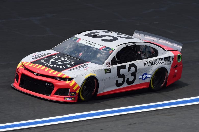CHARLOTTE, NORTH CAROLINA - MAY 23: BJ McLeod, driver of the #53 Enlisted Nine Fight Company Chevrolet, practices for the Monster Energy NASCAR Cup Series Coca-Cola 600 at Charlotte Motor Speedway on May 23, 2019 in Charlotte, North Carolina. (Photo by Jared C. Tilton/Getty Images) | Getty Images