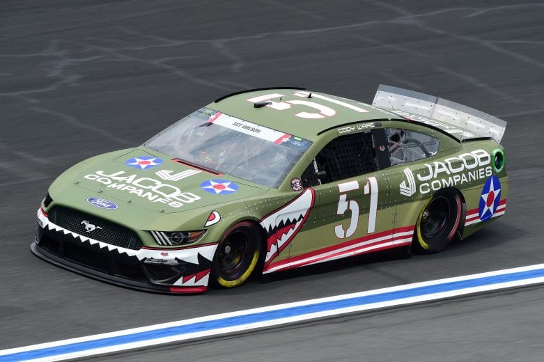 CHARLOTTE, NORTH CAROLINA - MAY 23: Cody Ware, driver of the #51 JACOB COMPANIES P-40 WARHAWK Ford, practices for the Monster Energy NASCAR Cup Series Coca-Cola 600 at Charlotte Motor Speedway on May 23, 2019 in Charlotte, North Carolina. (Photo by Jared C. Tilton/Getty Images) | Getty Images