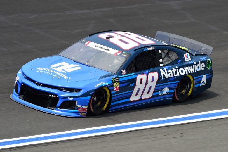 CHARLOTTE, NORTH CAROLINA - MAY 23: Alex Bowman, driver of the #88 Nationwide Patriotic Chevrolet, practices for the Monster Energy NASCAR Cup Series Coca-Cola 600 at Charlotte Motor Speedway on May 23, 2019 in Charlotte, North Carolina. (Photo by Jared C. Tilton/Getty Images) | Getty Images