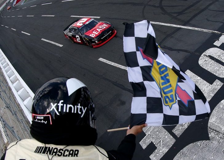 CHARLOTTE, NORTH CAROLINA - MAY 25: Tyler Reddick, driver of the #2 TAME the BEAST Chevrolet, wins the NASCAR Xfinity Series Alsco 300 at Charlotte Motor Speedway on May 25, 2019 in Charlotte, North Carolina. (Photo by Brian Lawdermilk/Getty Images) | Getty Images