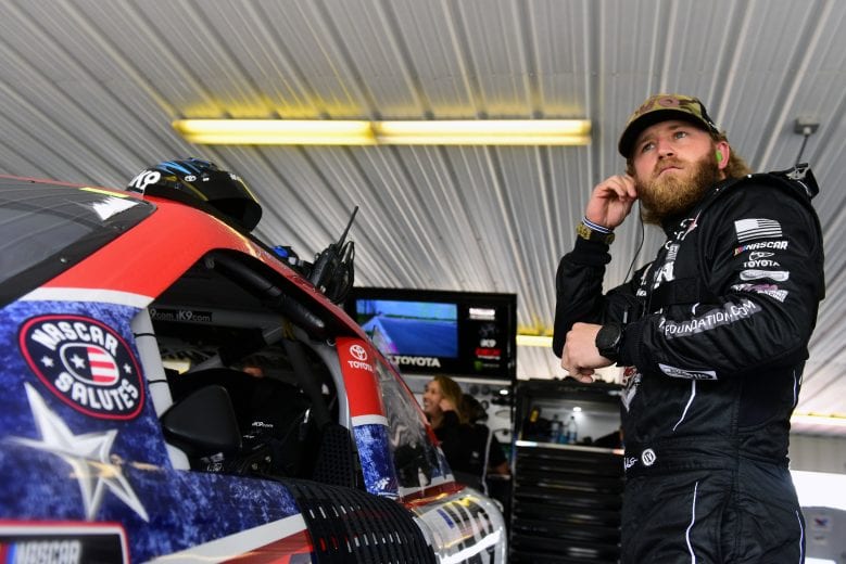 LONG POND, PENNSYLVANIA - MAY 31: Jeffrey Earnhardt, driver of the #18 iK9 Toyota, stands in the garage area during practice for the NASCAR Xfinity Series Pocono Green 250 at Pocono Raceway on May 31, 2019 in Long Pond, Pennsylvania. (Photo by Jared C. Tilton/Getty Images) | Getty Images