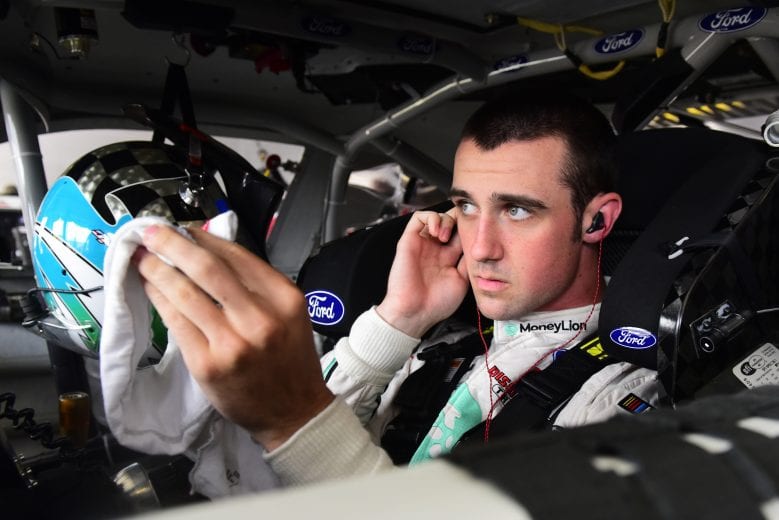 LONG POND, PENNSYLVANIA - MAY 31: Austin Cindric, driver of the #22 MoneyLion Ford, sits in his car during practice for the NASCAR Xfinity Series Pocono Green 250 at Pocono Raceway on May 31, 2019 in Long Pond, Pennsylvania. (Photo by Jared C. Tilton/Getty Images) | Getty Images