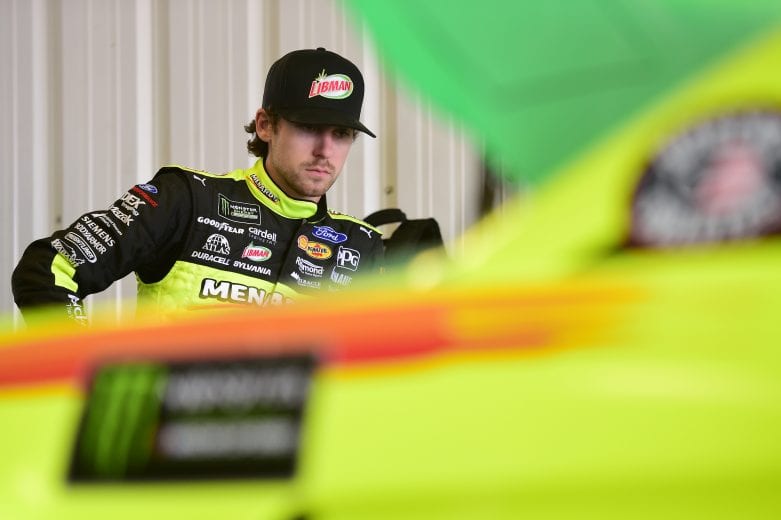 LONG POND, PENNSYLVANIA - MAY 31: Ryan Blaney, driver of the #12 Menards/Libman Ford, looks on during practice for the Monster Energy NASCAR Cup Series Pocono 400 at Pocono Raceway on May 31, 2019 in Long Pond, Pennsylvania. (Photo by Jared C. Tilton/Getty Images) | Getty Images