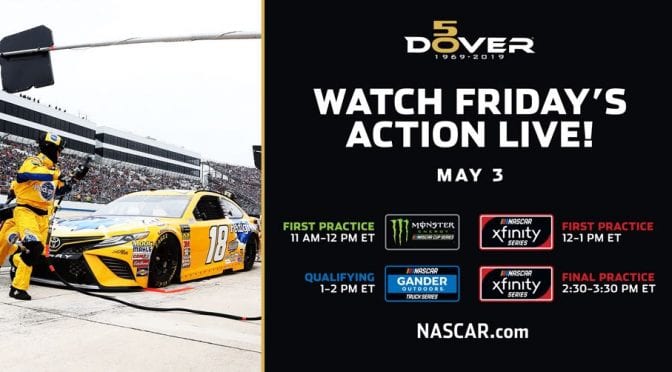 NASCAR.com to live stream four events from Dover on Friday