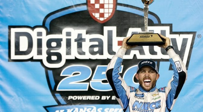 Featured image for Chastain captures first Truck Series win as Friesen runs out of fuel in Kansas