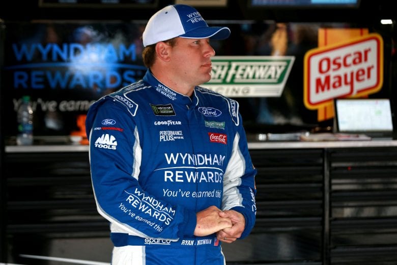 DOVER, DE - MAY 04:  Ryan Newman, driver of the #6 Wyndham Rewards Ford, stands in the garage during practice for the Monster Energy NASCAR Cup Series Gander RV 400 at Dover International Speedway on May 4, 2019 in Dover, Delaware.  (Photo by Sean Gardner/Getty Images) | Getty Images