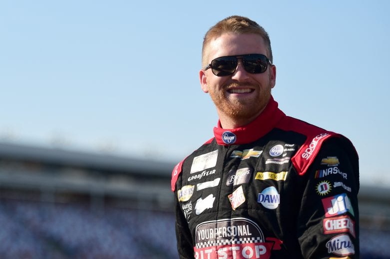 CHARLOTTE, NC - MAY 17:  Chris Buescher, driver of the #37 Kroger Your Personal Pit Stop Chevrolet, walks on the grid during qualifying for the Monster Energy NASCAR Cup Series Open Race at Charlotte Motor Speedway on May 17, 2019 in Charlotte, North Carolina.  (Photo by Jared C. Tilton/Getty Images) | Getty Images