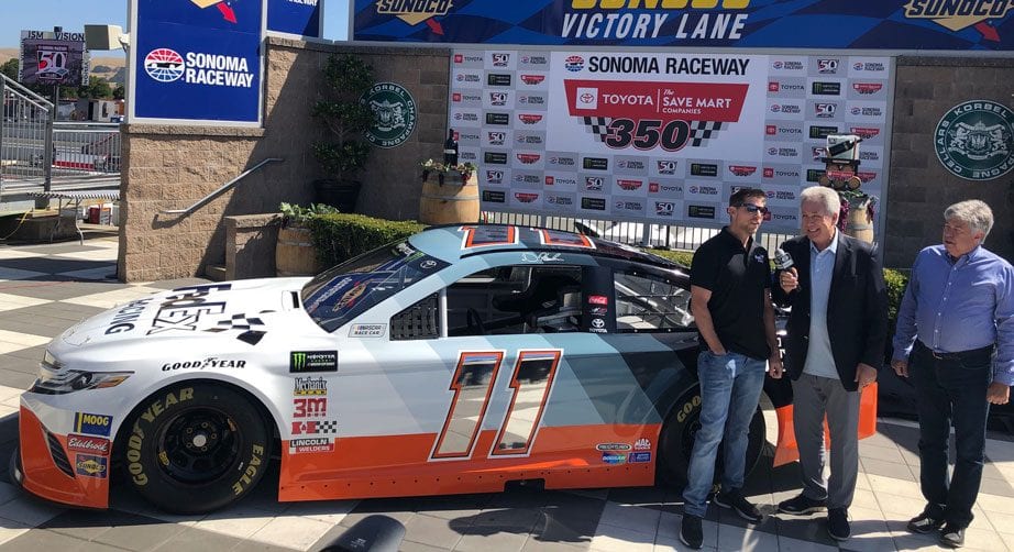 Denny Hamlin and Darrell Waltrip at Sonoma