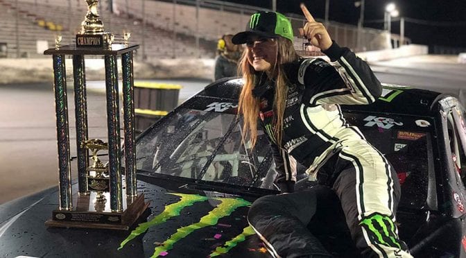 Hailie Deegan wins K&N West race at Colorado with last-lap spin
