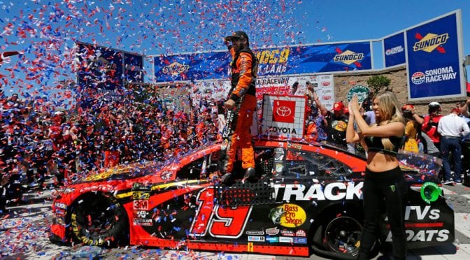 Martin Truex Jr. fends off Kyle Busch for repeat Sonoma win