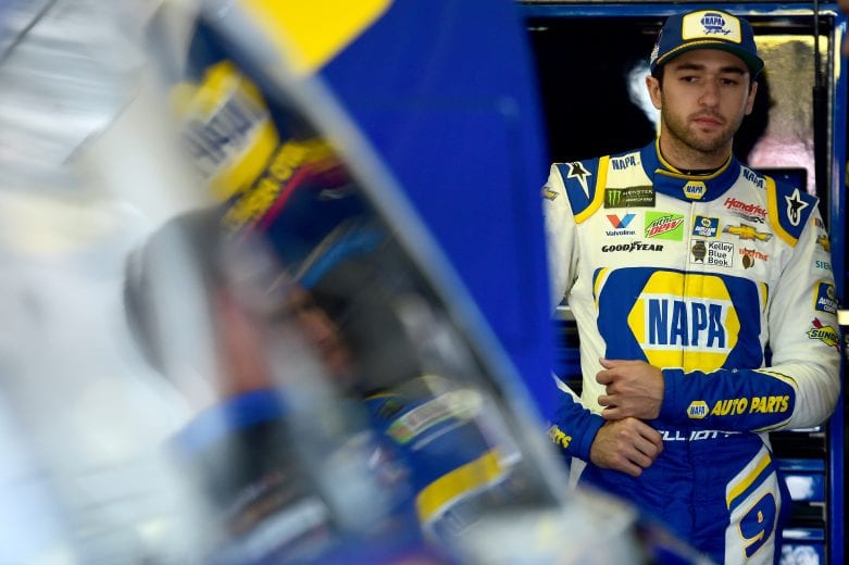 LONG POND, PENNSYLVANIA - MAY 31: Chase Elliott, driver of the #9 NAPA Auto Parts Chevrolet, looks on during practice for the Monster Energy NASCAR Cup Series Pocono 400 at Pocono Raceway on May 31, 2019 in Long Pond, Pennsylvania. (Photo by Jared C. Tilton/Getty Images) | Getty Images