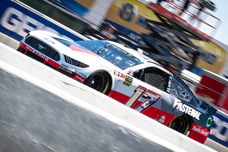 Ricky Stenhouse Jr. wheels his No. 17 Ford at Sonoma Raceway.