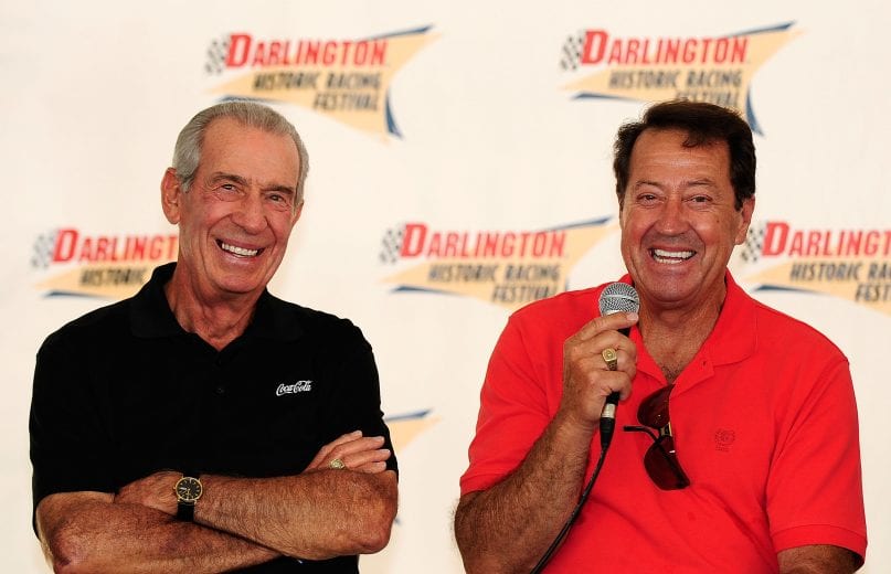 DARLINGTON, SC - SEPTEMBER 25: NASCAR legends Ned Jarrett and Harry Gant speak to the fans during the Legends Q&A session during the Darlington Historic Racing Festival at Darlington Raceway on September 25, 2010 in Darlington, South Carolina. (Photo by Rusty Jarrett/Getty Images) | Getty Images