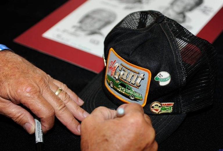 DARLINGTON, SC - SEPTEMBER 25: Harry Gant signs autographs during the Darlington Historic Racing Festival at Darlington Raceway on September 25, 2010 in Darlington, South Carolina. (Photo by Rusty Jarrett/Getty Images) | Getty Images