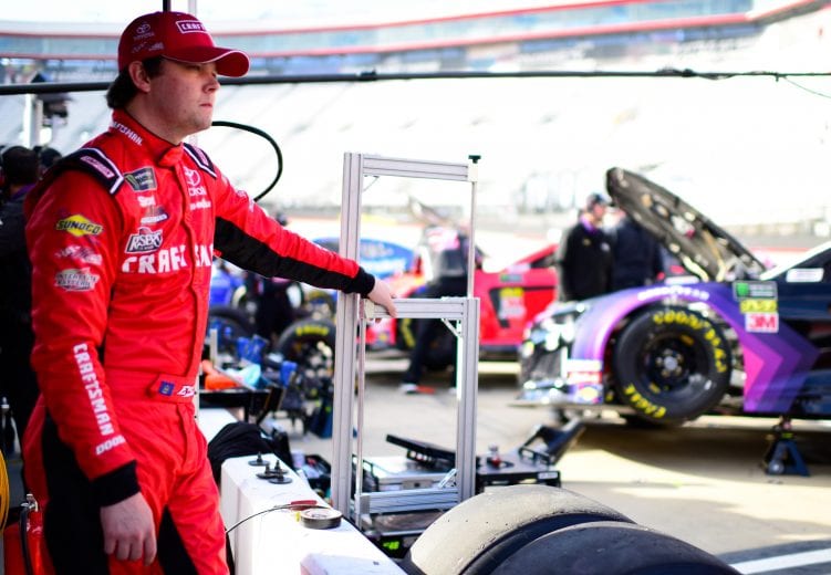 BRISTOL, TN - APRIL 06:  Erik Jones, driver of the #20 CRAFTSMAN Racing for a Miracle Toyota, stands in the garage area during practice for the Monster Energy NASCAR Cup Series Food City 500 at Bristol Motor Speedway on April 6, 2019 in Bristol, Tennessee.  (Photo by Jared C. Tilton/Getty Images) | Getty Images
