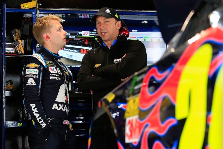 DOVER, DE - MAY 03:  William Byron, driver of the #24 Axalta Chevrolet, stands in the garage during practice for the Monster Energy NASCAR Cup Series Gander RV 400 at Dover International Speedway on May 3, 2019 in Dover, Delaware.  (Photo by Chris Trotman/Getty Images) | Getty Images