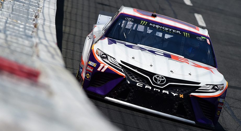 CHARLOTTE, NC - MAY 17: Denny Hamlin, driver of the #11 FedEx Freight Toyota, practices for the Monster Energy NASCAR Cup Series All-Star Race at Charlotte Motor Speedway on May 17, 2019 in Charlotte, North Carolina. (Photo by Jared C. Tilton/Getty Images) | Getty Images