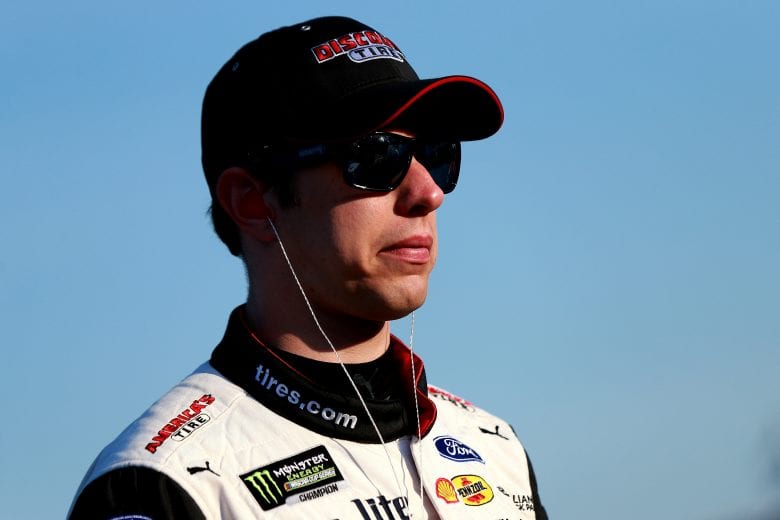 CHARLOTTE, NC - MAY 17:  Brad Keselowski, driver of the #2 Discount Tire Ford, stands in the garage during qualifying for the Monster Energy NASCAR Cup Series All-Star Race at Charlotte Motor Speedway on May 17, 2019 in Charlotte, North Carolina.  (Photo by Sean Gardner/Getty Images) | Getty Images