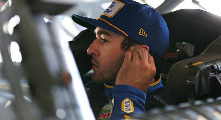 Chase Elliott gets ready to practice at Michigan.