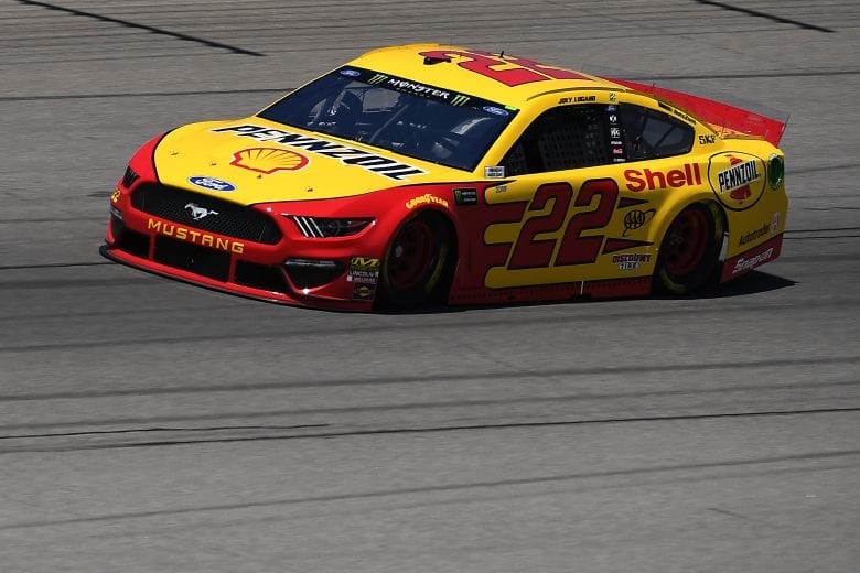 BROOKLYN, MICHIGAN - JUNE 07: Joey Logano, driver of the #22 Shell Pennzoil Ford, drives during practice for the Monster Energy NASCAR Cup Series FireKeepers Casino 400 at Michigan International Speedway on June 07, 2019 in Brooklyn, Michigan. (Photo by Stacy Revere/Getty Images) | Getty Images