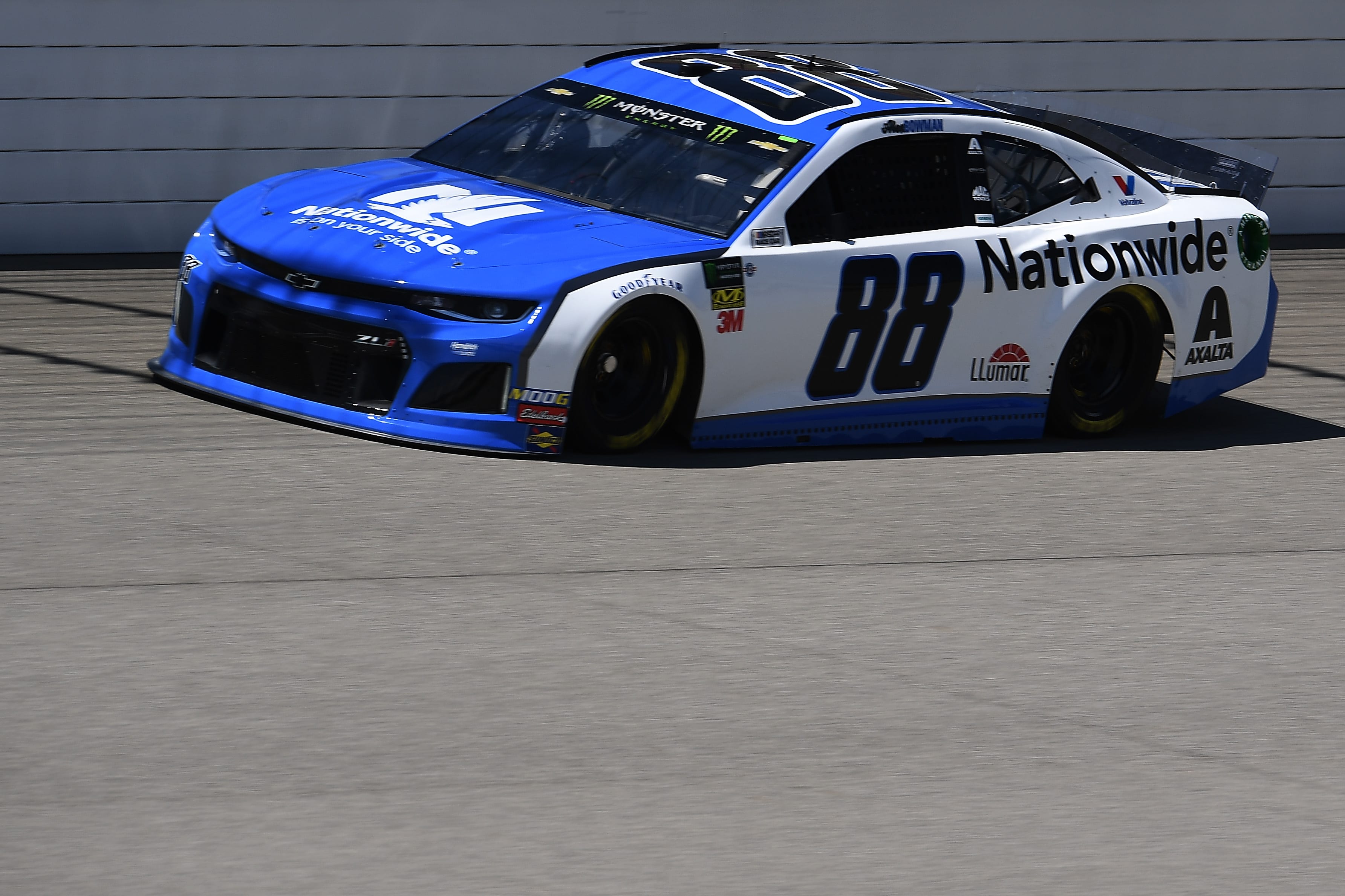 BROOKLYN, MICHIGAN - JUNE 07: Alex Bowman, driver of the #88 Nationwide Chevrolet, drives during practice for the Monster Energy NASCAR Cup Series FireKeepers Casino 400 at Michigan International Speedway on June 07, 2019 in Brooklyn, Michigan. (Photo by Stacy Revere/Getty Images) | Getty Images