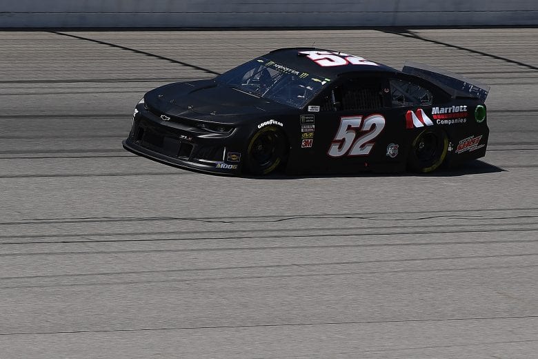 BROOKLYN, MICHIGAN - JUNE 07: Josh Bilicki, driver of the #52 Chevrolet, drives during practice for the Monster Energy NASCAR Cup Series FireKeepers Casino 400 at Michigan International Speedway on June 07, 2019 in Brooklyn, Michigan. (Photo by Stacy Revere/Getty Images) | Getty Images