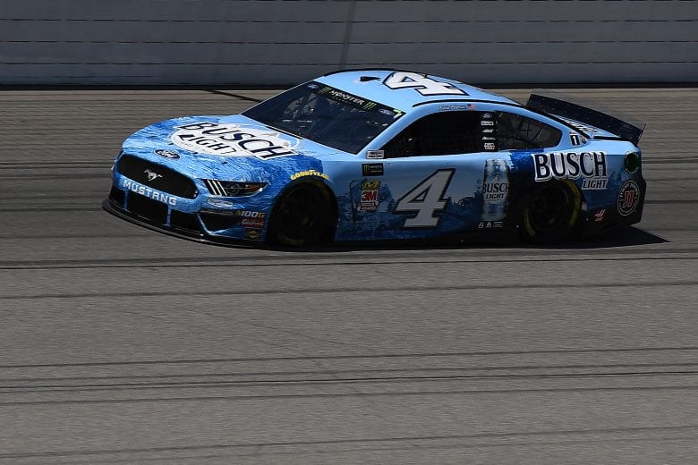BROOKLYN, MICHIGAN - JUNE 07: Kevin Harvick, driver of the #4 Busch Light Ford, drives during practice for the Monster Energy NASCAR Cup Series FireKeepers Casino 400 at Michigan International Speedway on June 07, 2019 in Brooklyn, Michigan. (Photo by Stacy Revere/Getty Images) | Getty Images