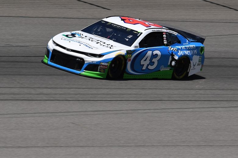 BROOKLYN, MICHIGAN - JUNE 07: Bubba Wallace, driver of the #43 Victory Junction Chevrolet, drives during practice for the Monster Energy NASCAR Cup Series FireKeepers Casino 400 at Michigan International Speedway on June 07, 2019 in Brooklyn, Michigan. (Photo by Stacy Revere/Getty Images) | Getty Images