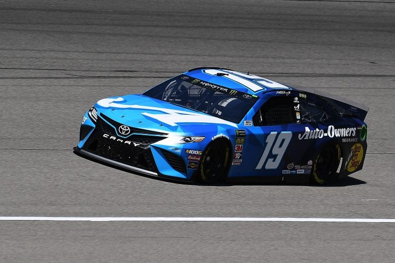 BROOKLYN, MICHIGAN - JUNE 07: Martin Truex Jr., driver of the #19 Auto-Owners Insurance Toyota, drives during practice for the Monster Energy NASCAR Cup Series FireKeepers Casino 400 at Michigan International Speedway on June 07, 2019 in Brooklyn, Michigan. (Photo by Stacy Revere/Getty Images) | Getty Images