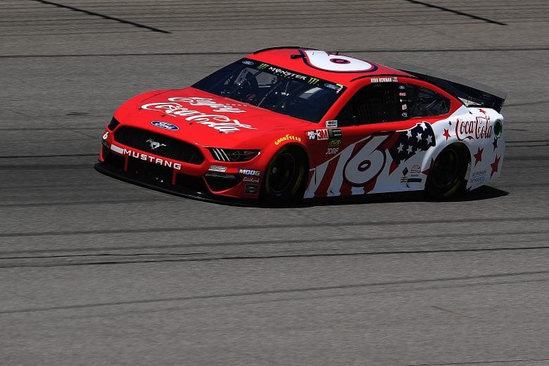 BROOKLYN, MICHIGAN - JUNE 07: Ryan Newman, driver of the #6 Coca Cola Ford, drives during practice for the Monster Energy NASCAR Cup Series FireKeepers Casino 400 at Michigan International Speedway on June 07, 2019 in Brooklyn, Michigan. (Photo by Stacy Revere/Getty Images) | Getty Images