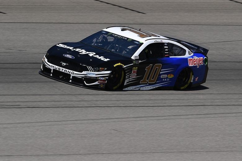 BROOKLYN, MICHIGAN - JUNE 07: Aric Almirola, driver of the #10 Smithfield/Meijer Ford, drives during practice for the Monster Energy NASCAR Cup Series FireKeepers Casino 400 at Michigan International Speedway on June 07, 2019 in Brooklyn, Michigan. (Photo by Stacy Revere/Getty Images) | Getty Images