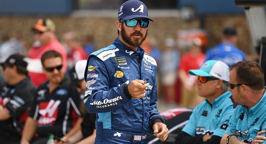Martin Truex Jr. on pit road at Michigan.