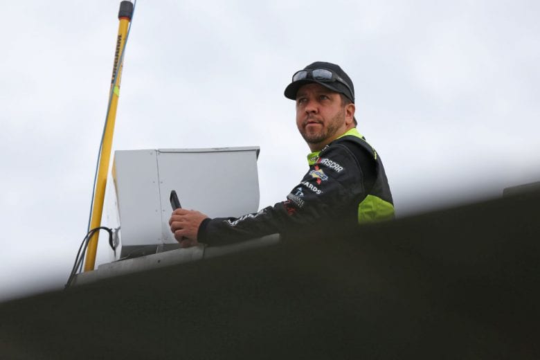 NEWTON, IOWA - JUNE 15: Matt Crafton, driver of the #88 Menards/Conagra Ford, watches practice for the NASCAR Gander Outdoor Truck Series M&M'S 200 at Iowa Speedway on June 15, 2019 in Newton, Iowa. (Photo by Matt Sullivan/Getty Images) | Getty Images