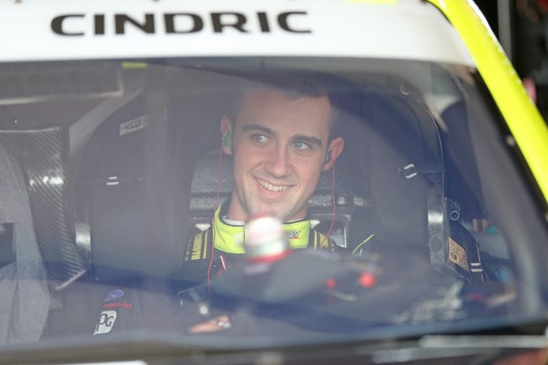 NEWTON, IOWA - JUNE 15: Austin Cindric, driver of the #22 Menards/Richmond Ford, hits in his car during practice for the NASCAR Gander Outdoor Truck Series M&M'S 200 at Iowa Speedway on June 15, 2019 in Newton, Iowa. (Photo by Matt Sullivan/Getty Images) | Getty Images