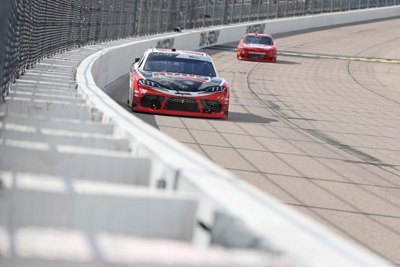 NEWTON, IOWA - JUNE 16: Christopher Bell, driver of the #20 Ruud Toyota, leads a pack of cars during the NASCAR Xfinity Series CircuitCity.com 250 Presented by Tamron at Iowa Speedway on June 16, 2019 in Newton, Iowa. (Photo by Matt Sullivan/Getty Images) | Getty Images