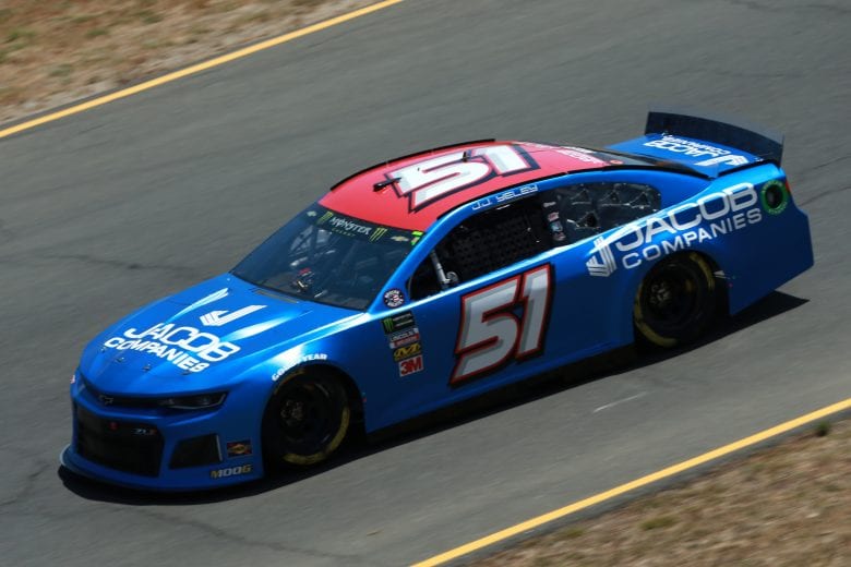 SONOMA, CALIFORNIA - JUNE 21: JJ Yeley, driver of the #51 Jacob Companies Chevrolet, practices for the Monster Energy NASCAR Cup Series Toyota/Save Mart 350 at Sonoma Raceway on June 21, 2019 in Sonoma, California. (Photo by Sean Gardner/Getty Images) | Getty Images