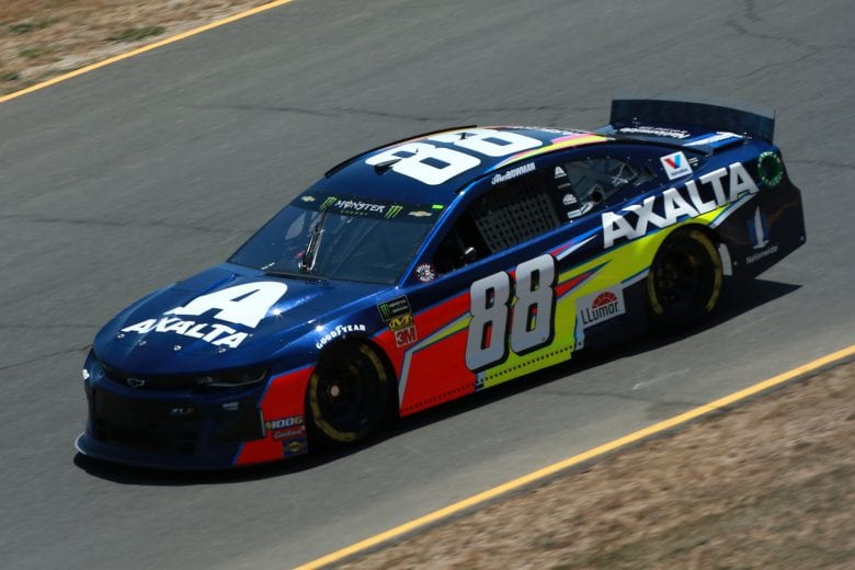 SONOMA, CALIFORNIA - JUNE 21: Alex Bowman, driver of the #88 Axalta Chevrolet, practices for the Monster Energy NASCAR Cup Series Toyota/Save Mart 350 at Sonoma Raceway on June 21, 2019 in Sonoma, California. (Photo by Sean Gardner/Getty Images) | Getty Images
