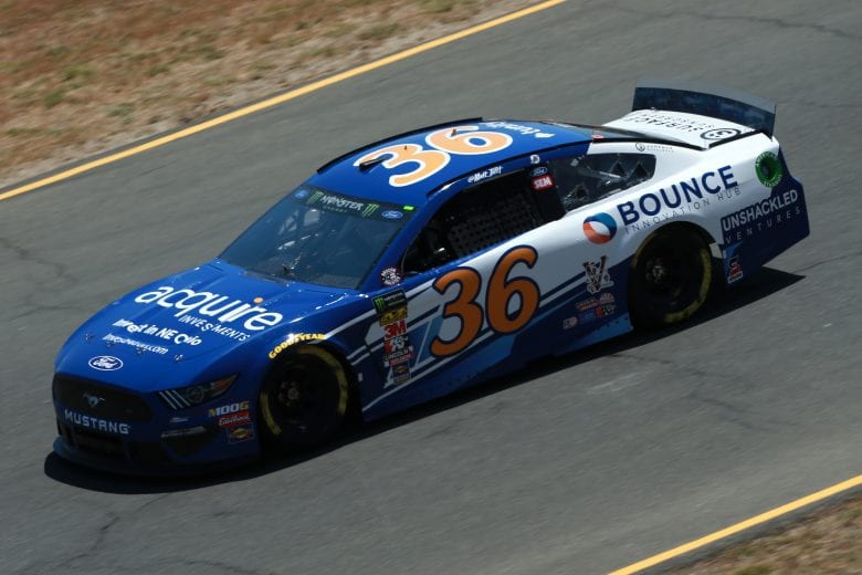 SONOMA, CALIFORNIA - JUNE 21: Matt Tifft, driver of the #36 Acquire Investments Ford, practices for the Monster Energy NASCAR Cup Series Toyota/Save Mart 350 at Sonoma Raceway on June 21, 2019 in Sonoma, California. (Photo by Sean Gardner/Getty Images) | Getty Images
