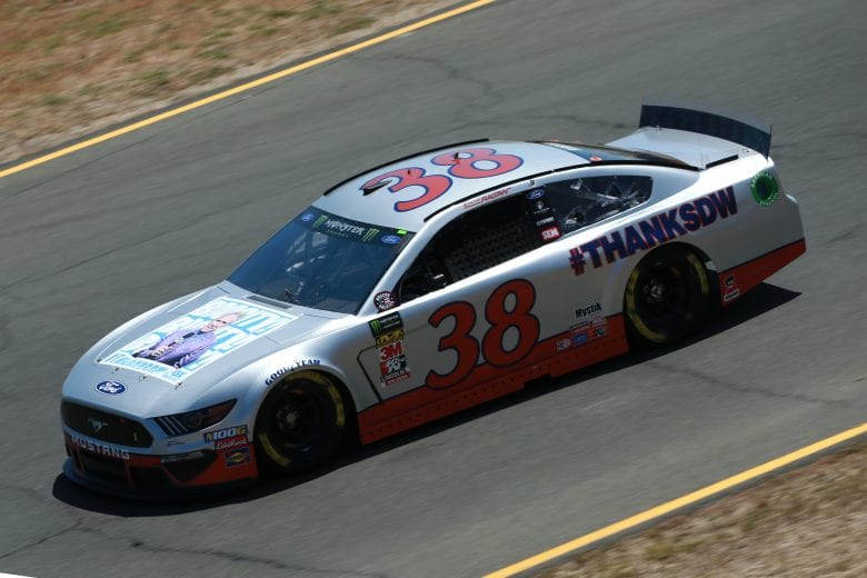 SONOMA, CALIFORNIA - JUNE 21: David Ragan, driver of the #38 hanksDW Ford, practices for the Monster Energy NASCAR Cup Series Toyota/Save Mart 350 at Sonoma Raceway on June 21, 2019 in Sonoma, California. (Photo by Sean Gardner/Getty Images) | Getty Images