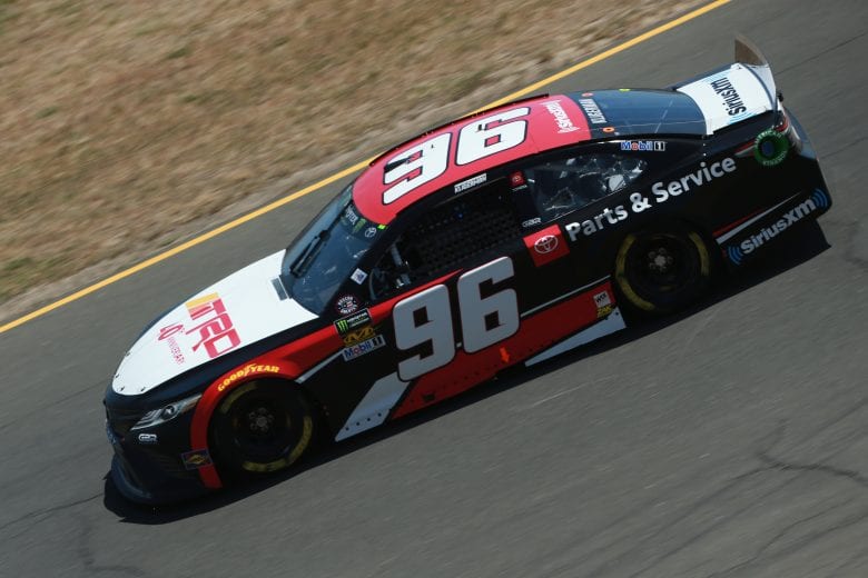 SONOMA, CALIFORNIA - JUNE 21: Parker Kligerman, driver of the #96 TRD 40th Anniversay Toyotapractices for the Monster Energy NASCAR Cup Series Toyota/Save Mart 350 at Sonoma Raceway on June 21, 2019 in Sonoma, California. (Photo by Sean Gardner/Getty Images) | Getty Images
