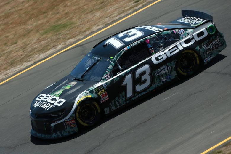SONOMA, CALIFORNIA - JUNE 21: Ty Dillon, driver of the #13 GEICO Military Chevrolet, practices for the Monster Energy NASCAR Cup Series Toyota/Save Mart 350 at Sonoma Raceway on June 21, 2019 in Sonoma, California. (Photo by Sean Gardner/Getty Images) | Getty Images