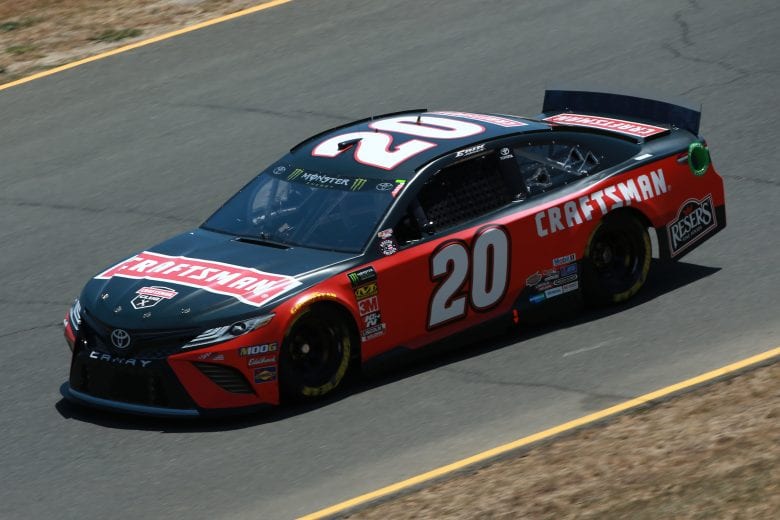 SONOMA, CALIFORNIA - JUNE 21: Erik Jones, driver of the #20 Craftsman Toyota, practices for the Monster Energy NASCAR Cup Series Toyota/Save Mart 350 at Sonoma Raceway on June 21, 2019 in Sonoma, California. (Photo by Sean Gardner/Getty Images) | Getty Images