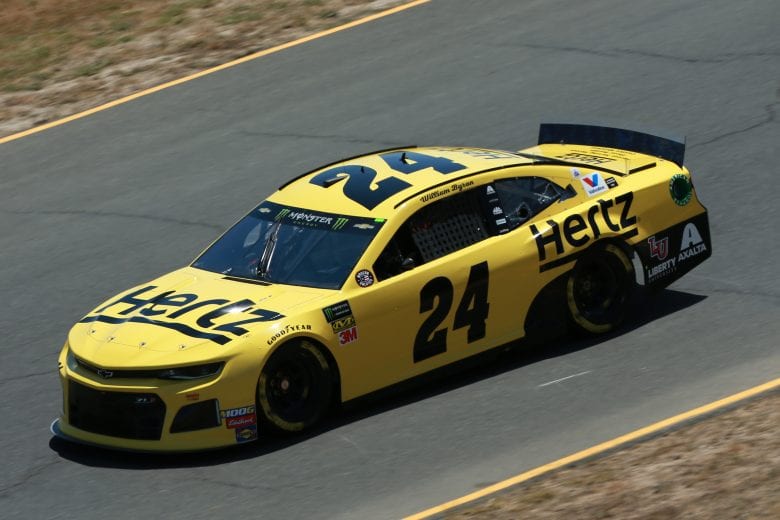 SONOMA, CALIFORNIA - JUNE 21: William Byron, driver of the #24 Hertz Chevrolet, practices for the Monster Energy NASCAR Cup Series Toyota/Save Mart 350 at Sonoma Raceway on June 21, 2019 in Sonoma, California. (Photo by Sean Gardner/Getty Images) | Getty Images