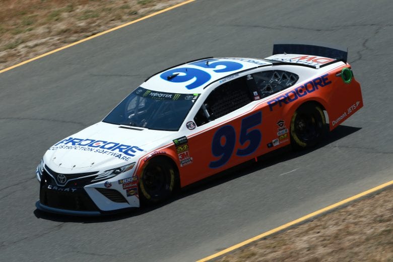 SONOMA, CALIFORNIA - JUNE 21: Matt DiBenedetto, driver of the #95 Procore Thanks DW Throwback Toyota, practices for the Monster Energy NASCAR Cup Series Toyota/Save Mart 350 at Sonoma Raceway on June 21, 2019 in Sonoma, California. (Photo by Sean Gardner/Getty Images) | Getty Images